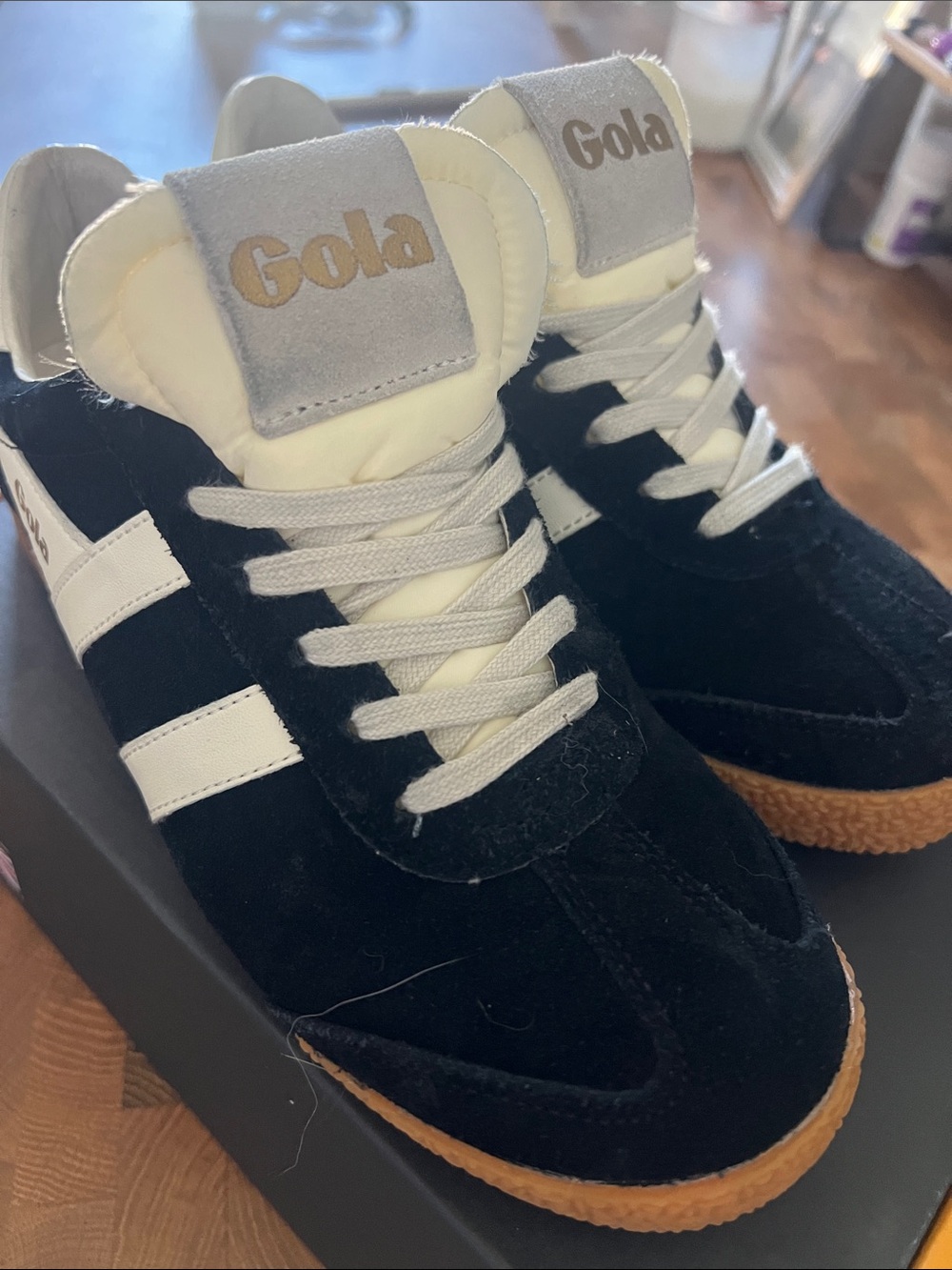 Gola Elan sneakers in Black suede - Picture 4 of 5